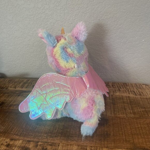 Barbie Unicorn Plush Stuffed Animal Toy Mattel 2021 Pastel Sound Works 10” - Picture 4 of 11